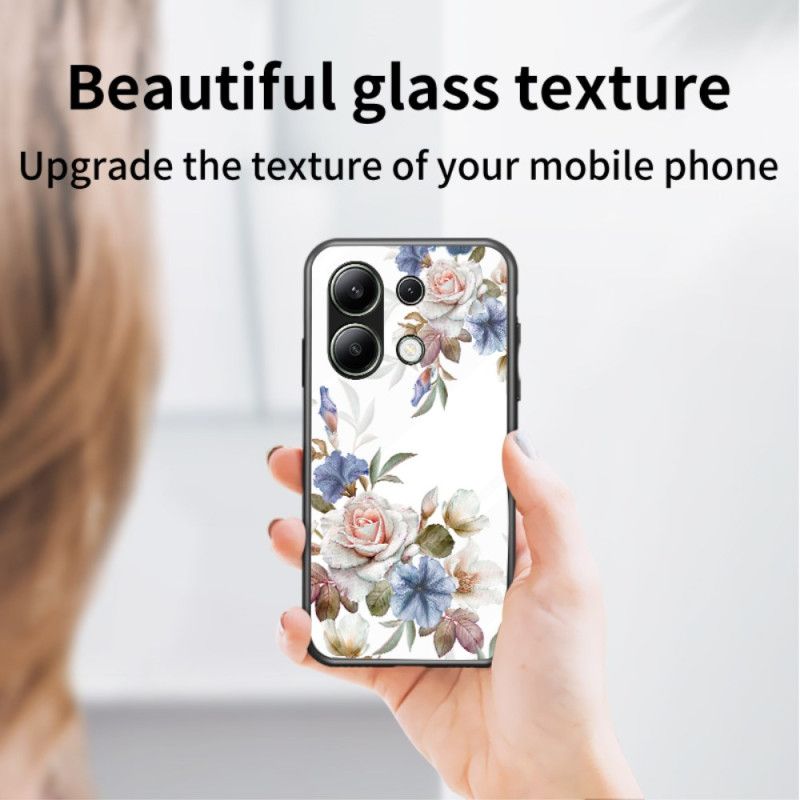 Coque Xiaomi Redmi Note 13 4G Anneau-Support Florale