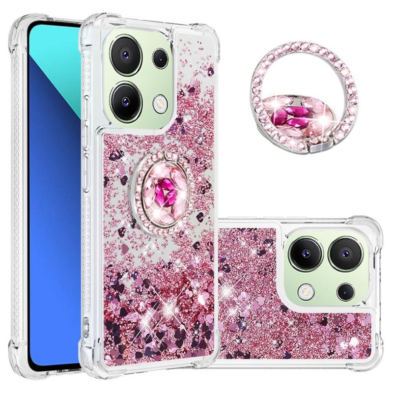 Coque Xiaomi Redmi Note 13 4G Anneau-Support Paillettes