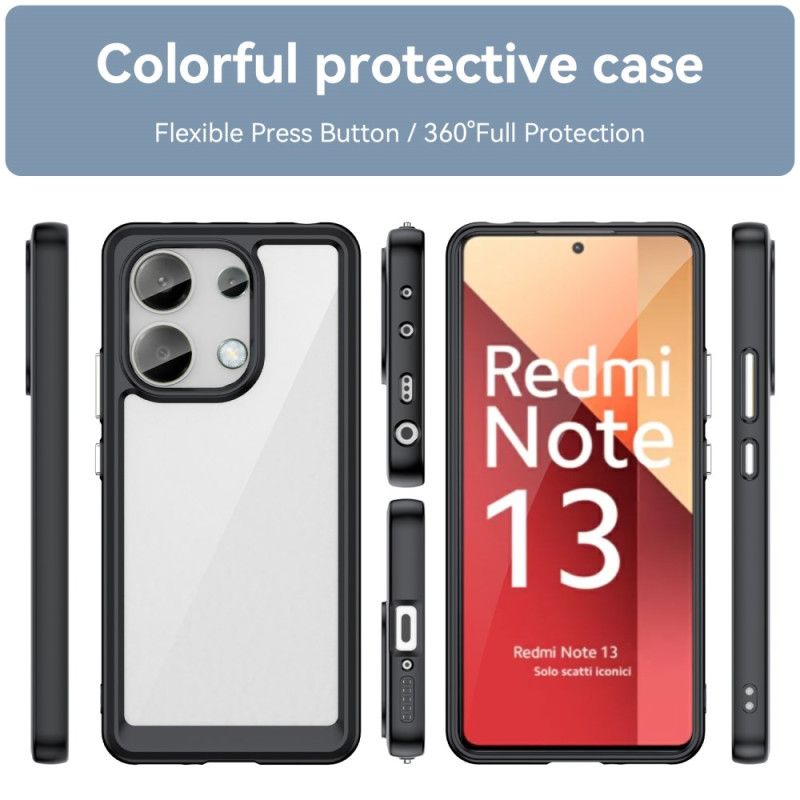 Coque Xiaomi Redmi Note 13 4G Hybride Rebords Colorés