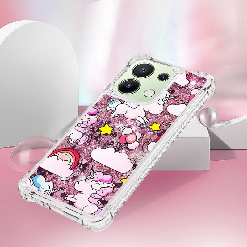 Coque Xiaomi Redmi Note 13 4G Paillettes Motif Cartoon