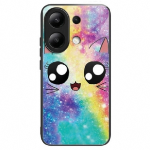 Coque Xiaomi Redmi Note 13 4G Verre Trempé Chat Arc-en-Ciel