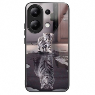 Coque Xiaomi Redmi Note 13 4G Verre Trempé Chat et Tigre