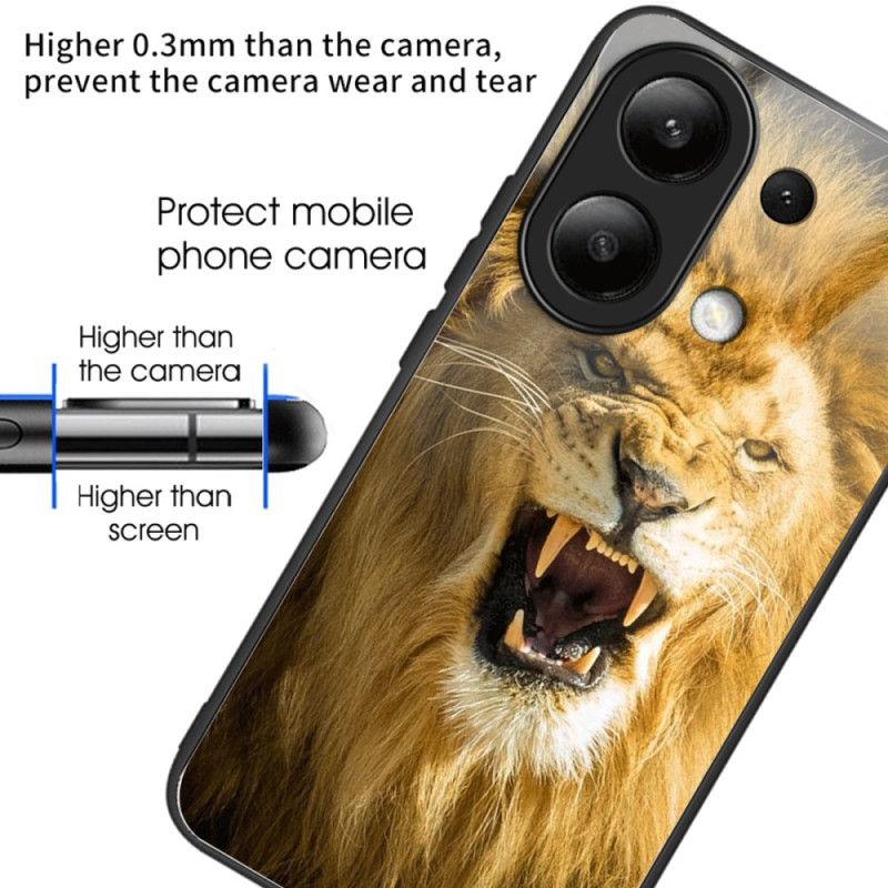 Coque Xiaomi Redmi Note 13 4G Verre Trempé Motif Lion