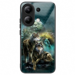 Coque Xiaomi Redmi Note 13 4G Verre Trempé Motif Loups