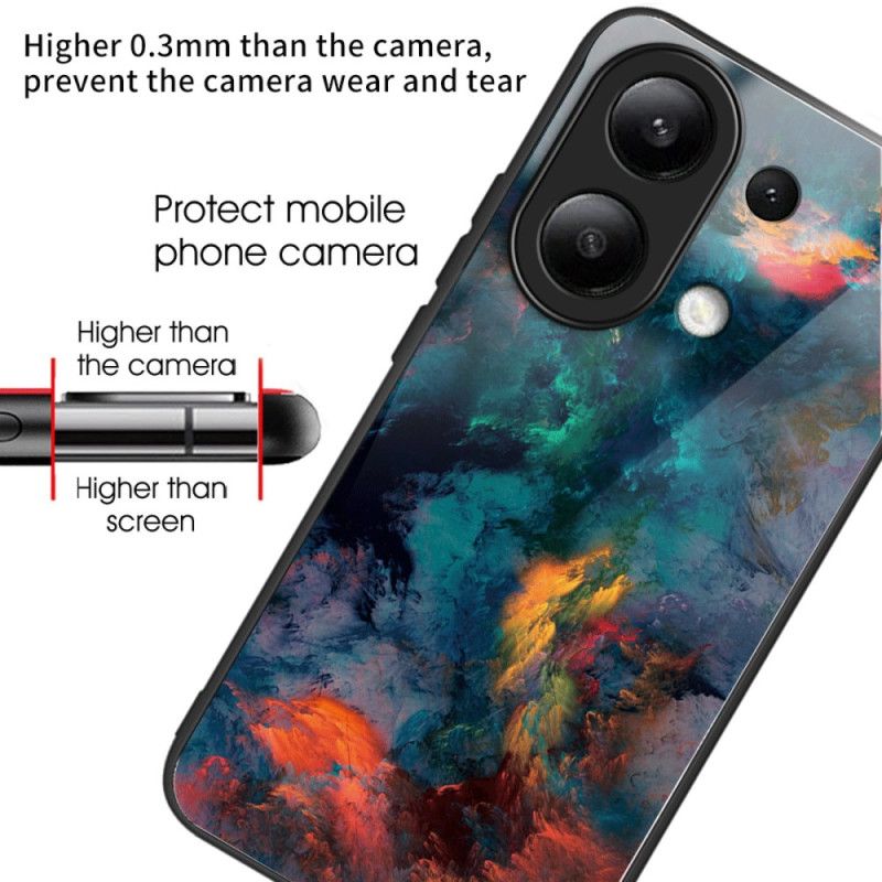 Coque Xiaomi Redmi Note 13 4G Verre Trempé Nuages Colorés