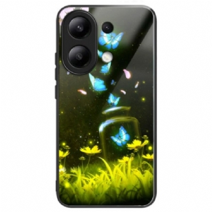 Coque Xiaomi Redmi Note 13 4G Verre Trempé Papillon Bouteille