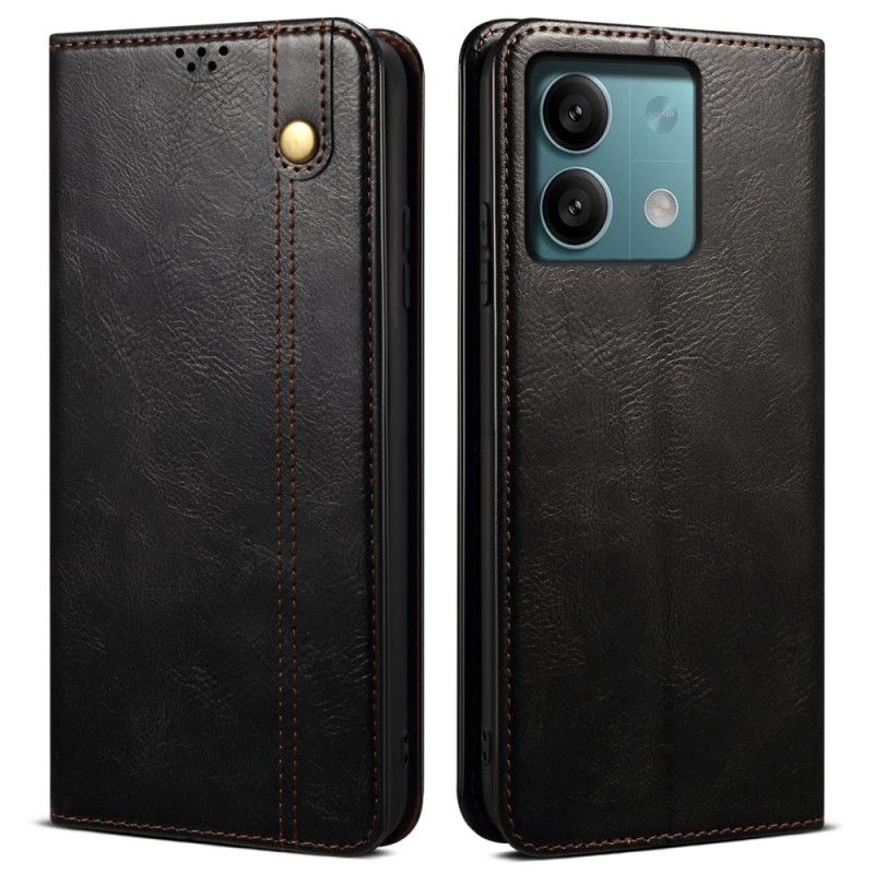 Flip Cover Xiaomi Redmi Note 13 4G Simili Cuir Ciré