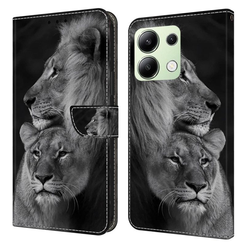 Housse Xiaomi Redmi Note 13 4G Couple de Lions