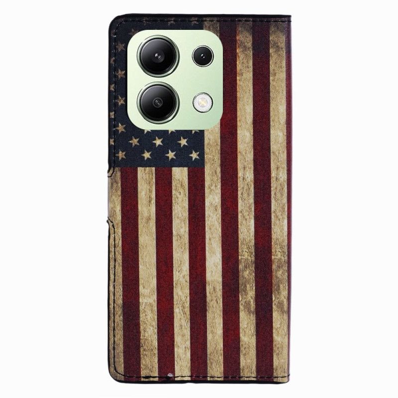 Housse Xiaomi Redmi Note 13 4G Drapeau Américain Vintage