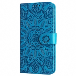 Housse Xiaomi Redmi Note 13 4G Fleur Mandala à Lanière