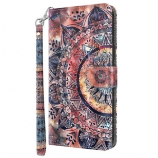 Housse Xiaomi Redmi Note 13 4G Mandala Coloré à Lanière