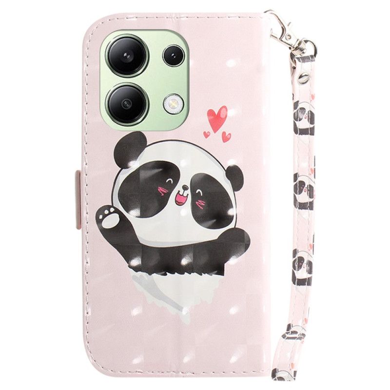 Housse Xiaomi Redmi Note 13 4G Panda Love à Lanière