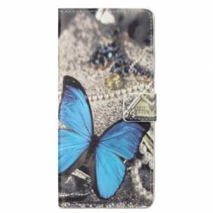 Housse Xiaomi Redmi Note 13 4G Papillon Bleu