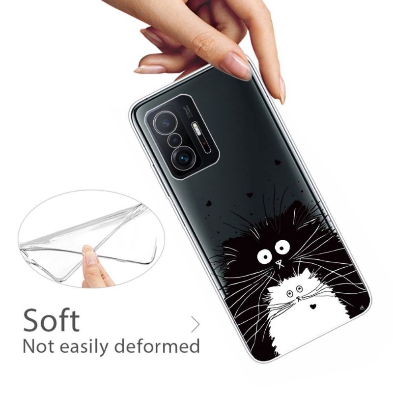 Coque Xiaomi 11T / 11T Pro chats noir et blanc