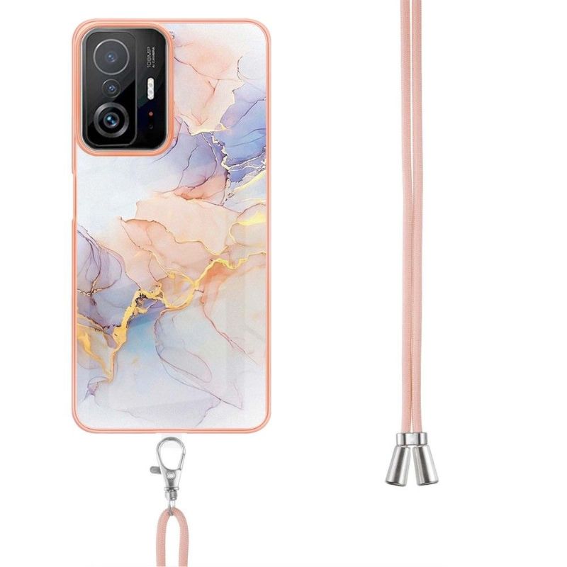 Coque Xiaomi 11T / 11T Pro à cordon marbre coloré