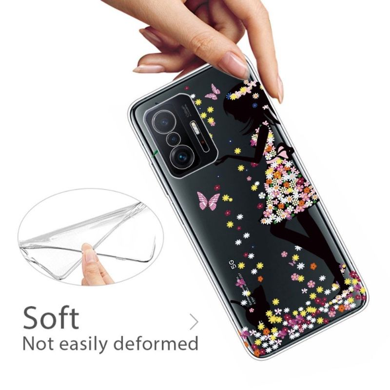 Coque Xiaomi 11T / 11T Pro fille en fleur