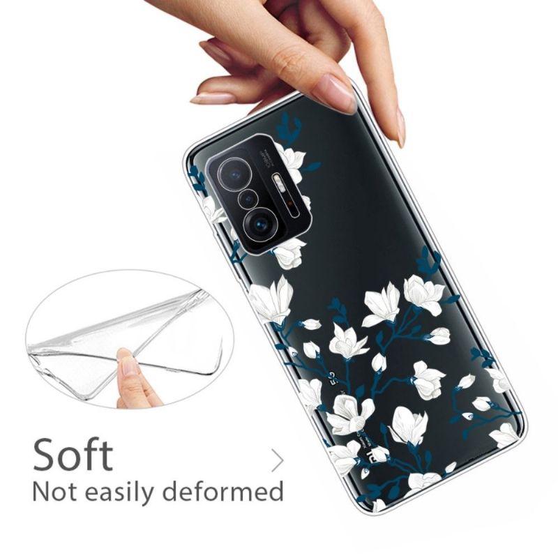 Coque Xiaomi 11T / 11T Pro fleurs blanches