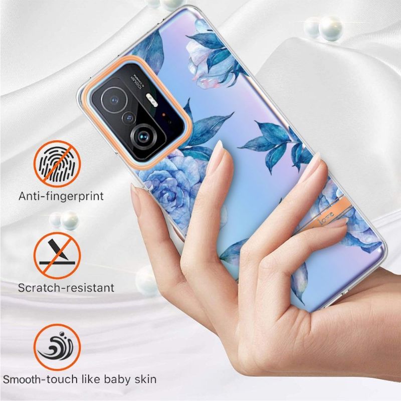 Coque Xiaomi 11T / 11T Pro Pivoine bleu