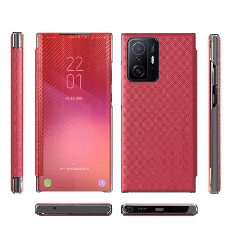 Flip cover Xiaomi 11T / 11T Pro Fibre de carbone