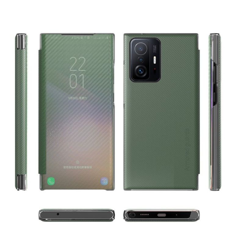 Flip cover Xiaomi 11T / 11T Pro Fibre de carbone