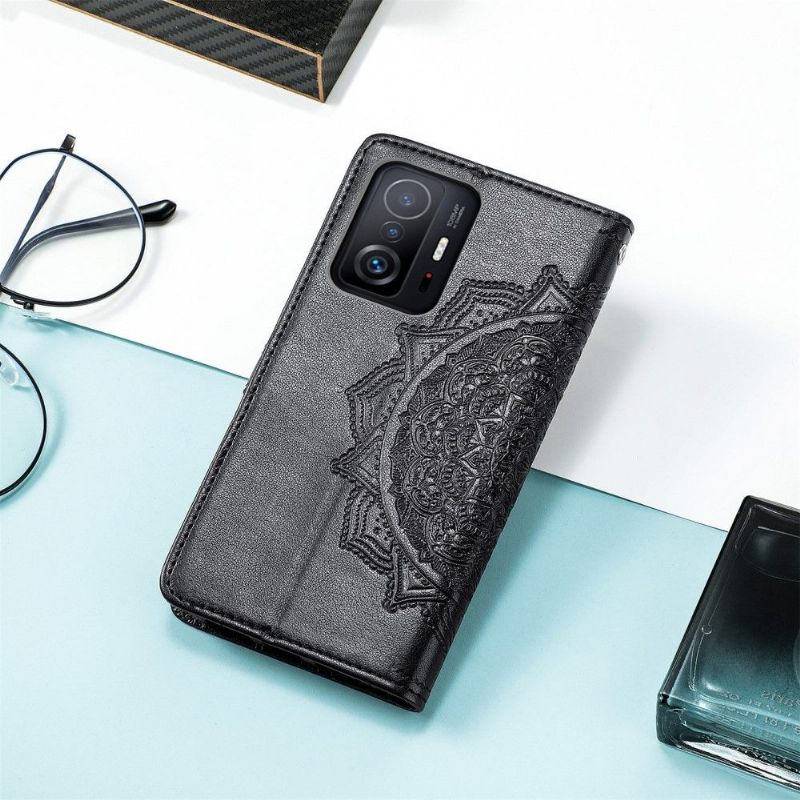 Housse Xiaomi 11T / 11T Pro Mandala relief en simili cuir