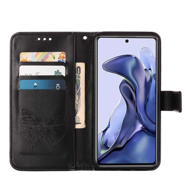 Housse Xiaomi 11T / 11T Pro Papillon Fleur Porte-Cartes