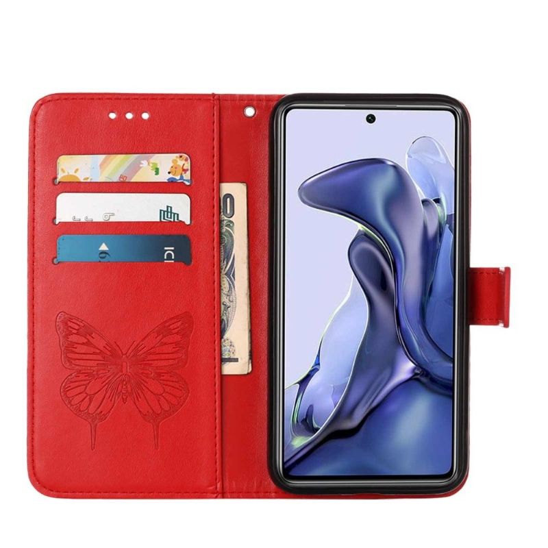 Housse Xiaomi 11T / 11T Pro Papillon Fleur Porte-Cartes