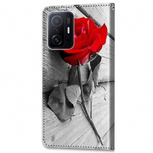 Housse Xiaomi 11T / 11T Pro Rose rouge