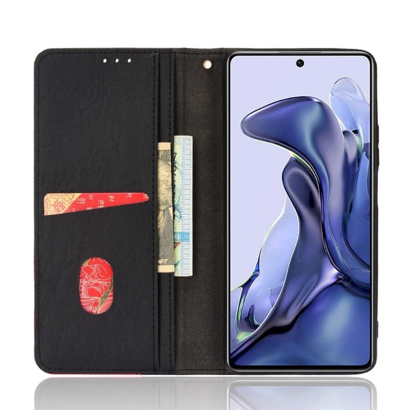 Xiaomi 11T / 11T Pro - Housse flip cover simili cuir rétro