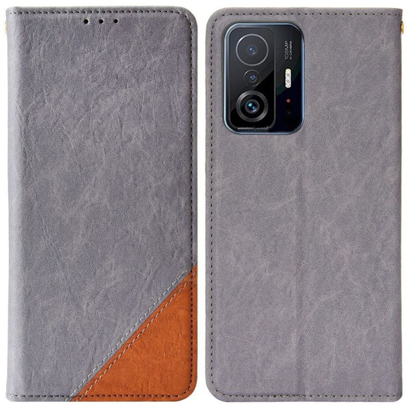 Xiaomi 11T / 11T Pro - Housse flip cover simili cuir rétro