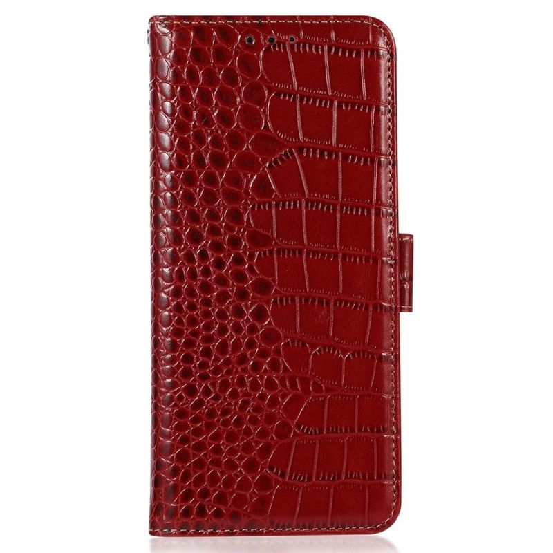 Housse Motorola Edge 50 Texture de Crocodile