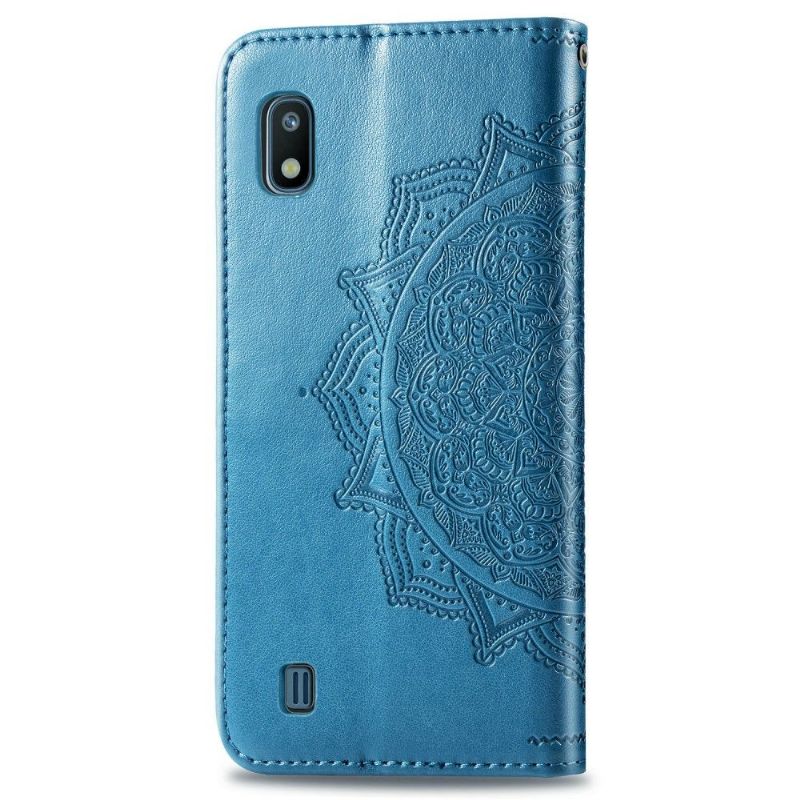 Housse Samsung Galaxy A10 Mandala Fleur Relief