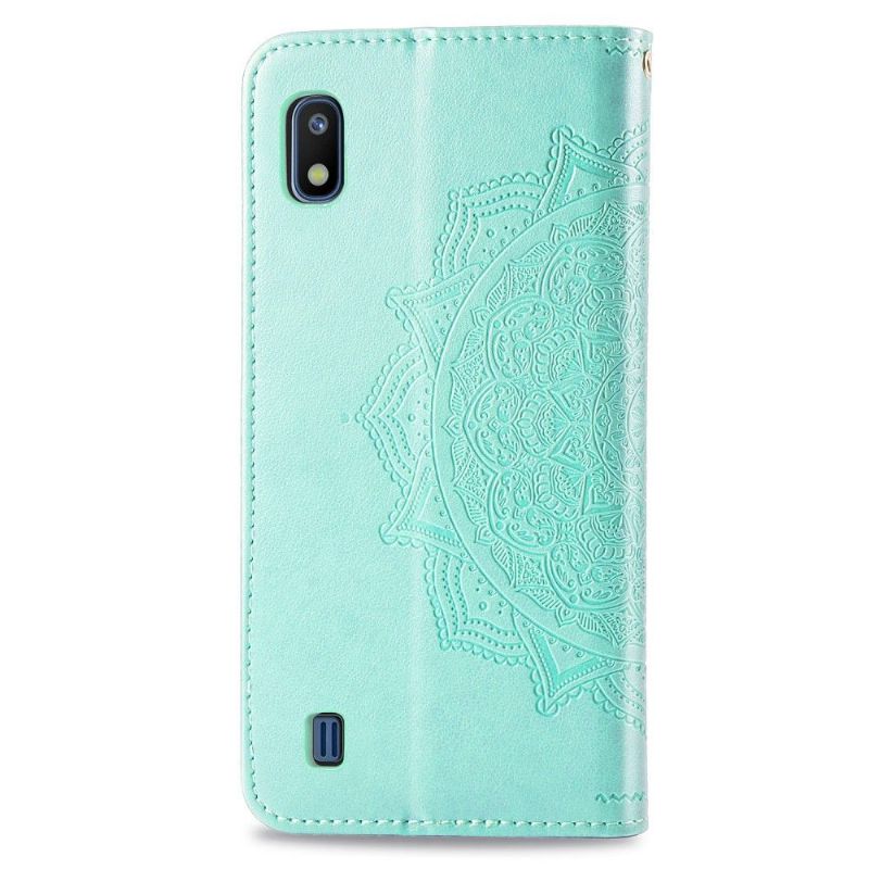 Housse Samsung Galaxy A10 Mandala Fleur Relief