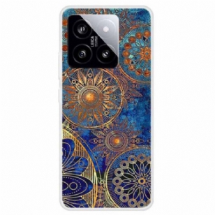 Coque Xiaomi 14 Fleurs Dorées