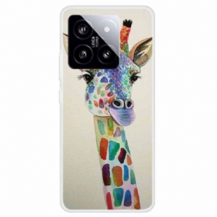 Coque Xiaomi 14 Girafe Colorée