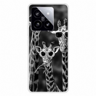 Coque Xiaomi 14 Girafes à Lunettes de Soleil