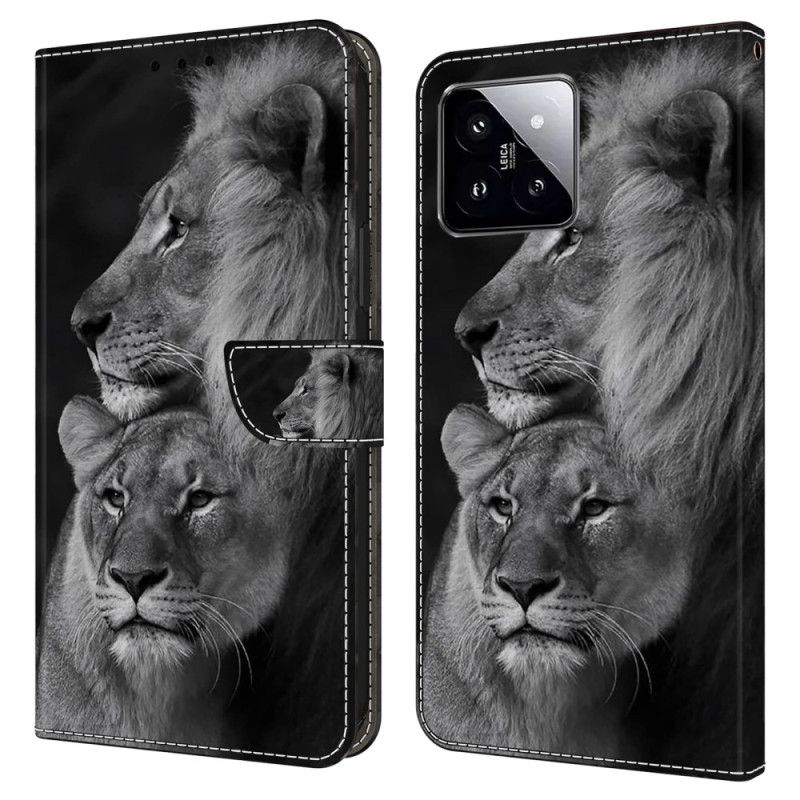 Housse Xiaomi 14 Couple de Lions