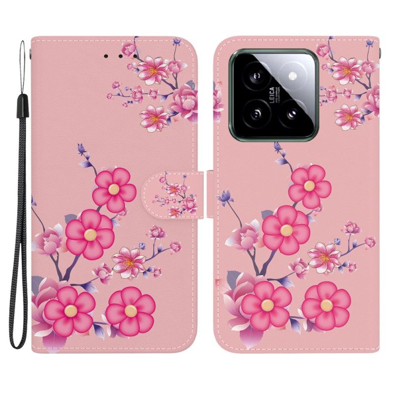 Housse Xiaomi 14 Sakura à Lanière