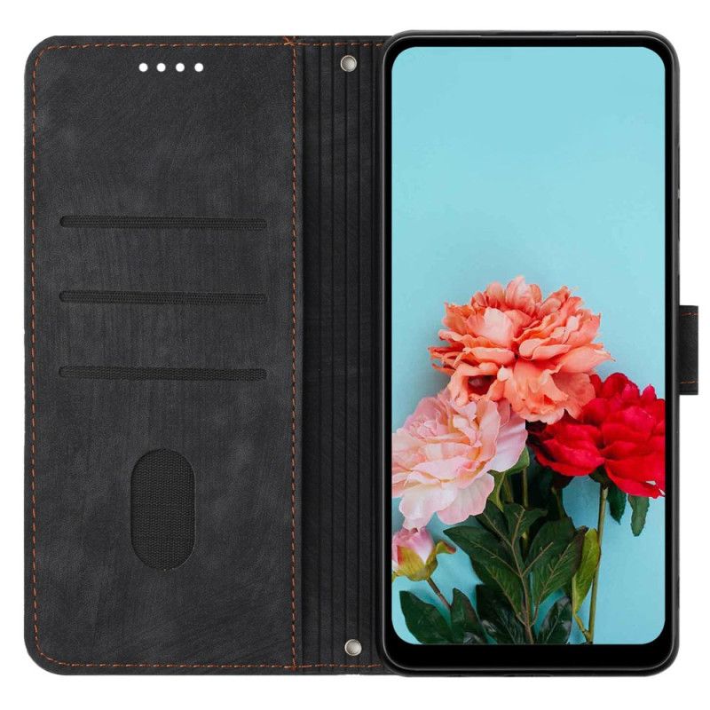 Housse Xiaomi 14 Style Cuir Impression Lignes