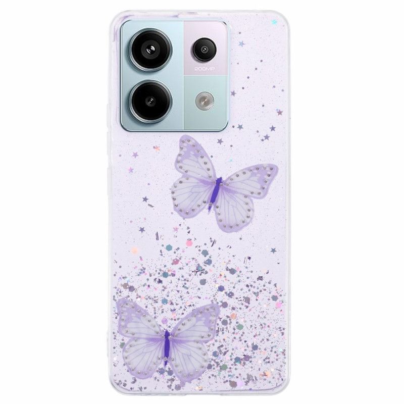 Coque Xiaomi Redmi Note 13 Pro 5G / Poco X6 5G Paillettes Papillons