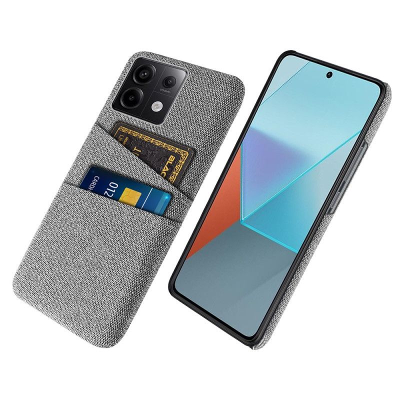 Coque Xiaomi Redmi Note 13 Pro 5G / Poco X6 5G Tissu Double Porte-Cartes