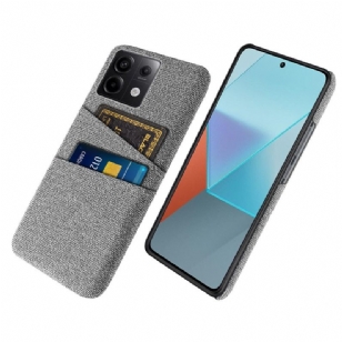 Coque Xiaomi Redmi Note 13 Pro 5G / Poco X6 5G Tissu Double Porte-Cartes