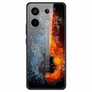 Coque Xiaomi Redmi Note 13 Pro 5G / Poco X6 5G Verre Trempé Guitare de Glace et de Feu