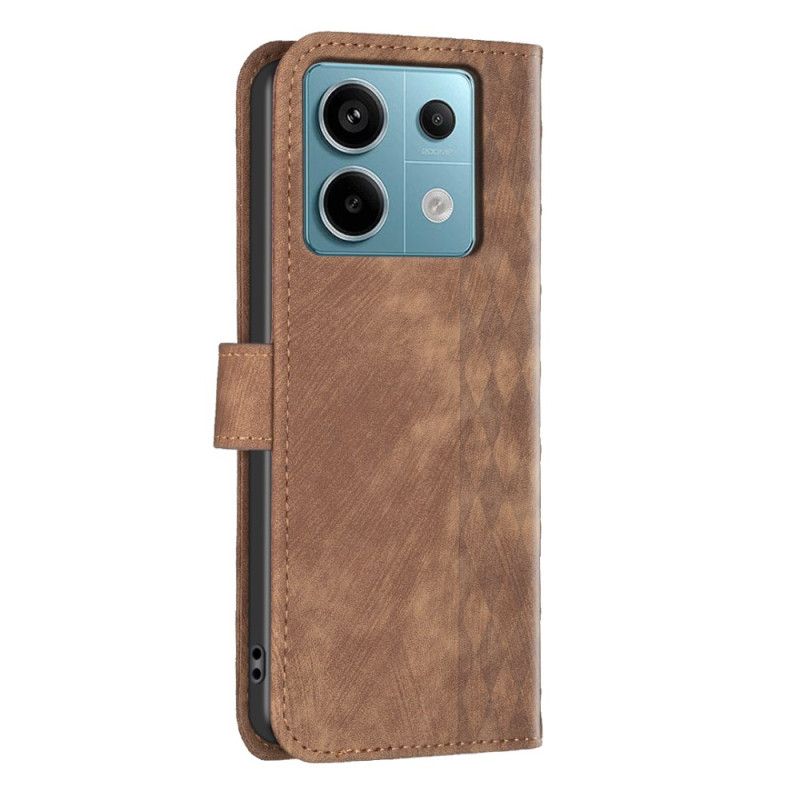 Housse Flip Cover Xiaomi Redmi Note 13 Pro 5G / Poco X6 5G BINFEN COLOR Frise losanges