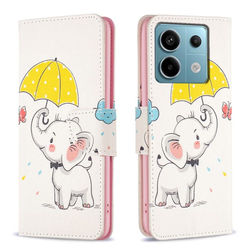 Housse Xiaomi Redmi Note 13 Pro 5G / Poco X6 5G Parapluie et Éléphant