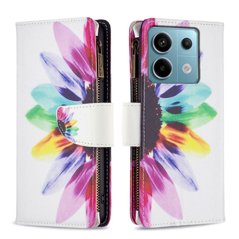 Housse Xiaomi Redmi Note 13 Pro 5G / Poco X6 5G Portefeuille Fleur Aquarelle