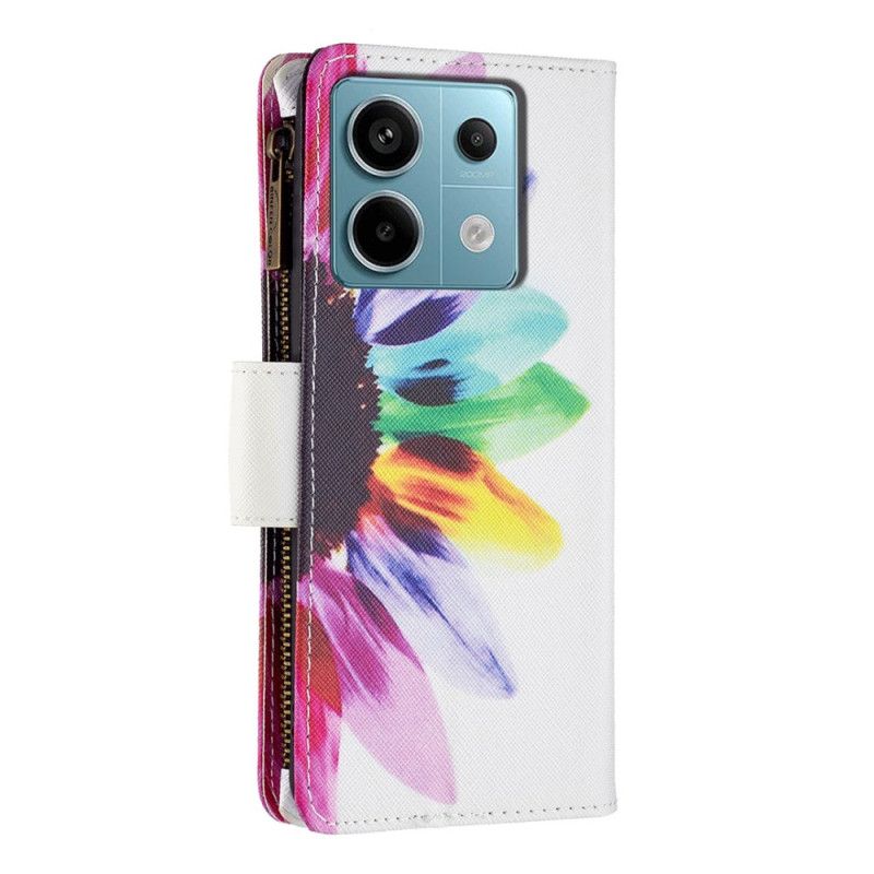 Housse Xiaomi Redmi Note 13 Pro 5G / Poco X6 5G Portefeuille Fleur Aquarelle