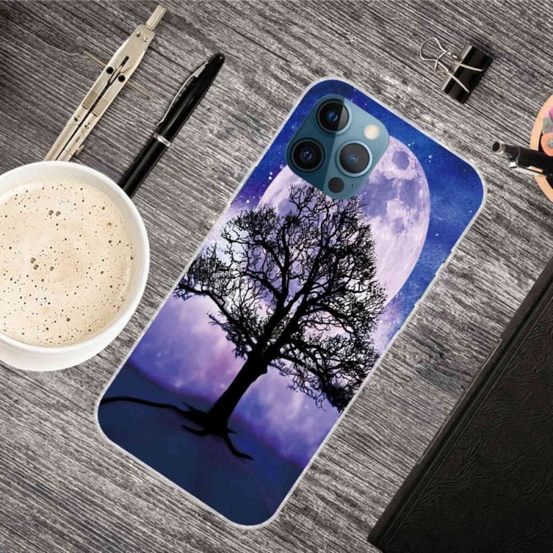 Coque iPhone 14 Pro Arbre sous la Lune