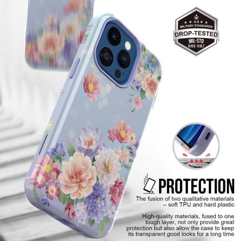 Coque iPhone 14 Pro Fleurs Vintage