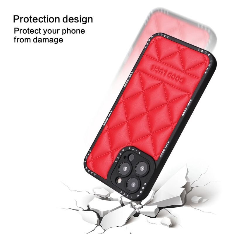 Coque iPhone 14 Pro Matelassée Good Luck